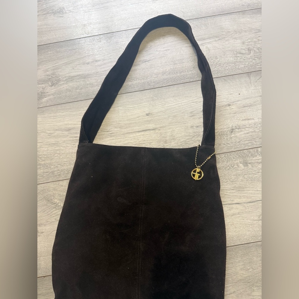Suede Giani Bernini Dark Brown Shoulder Bag